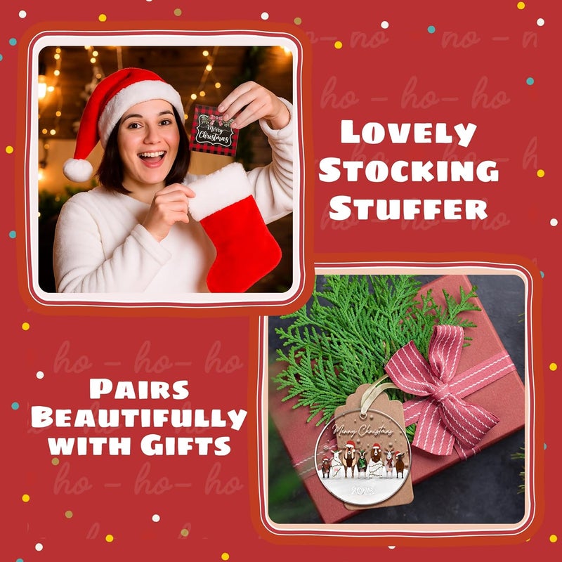 TEEBIM Goat Ornament - Goat Christmas Ornaments - Farm Goats Ornaments for Tree - Farm Animals Goats Gifts for Women, Men, Lovers - Acrylic Christmas Ornament 2025 - Image 4